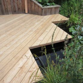Terrassendeck inkl. Kleiner Steganlage diese wurde mit einem kleinen Unterstand versehen